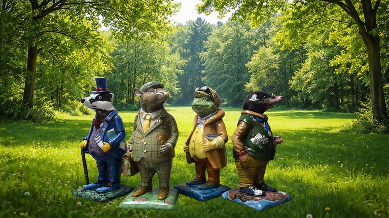 Wild in Art Wind in the Willows sculpture trail at Anglesey Abbey